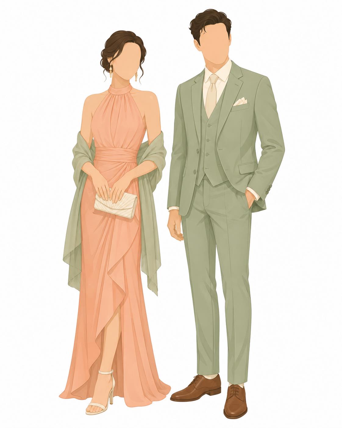 Sage green formal gown inspiration